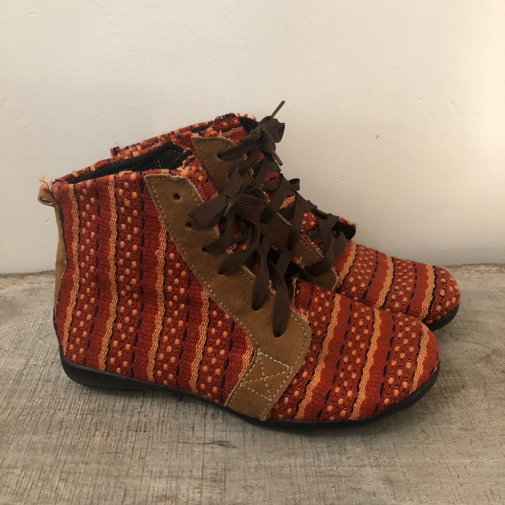 Makarios Guatemalan textile high top boots